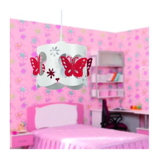 Pendul Butterflies Rosu 1xE27 60W