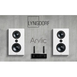 Sistem Stereo 200W cu boxe Lyngdorf FR-1 + Amplificator cu streamer 24bit / 192kHz Arylic S50+