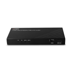 Splitter HDMI 8K60 cu 2 porturi, audio și reducere a scalării, Lindy 38534