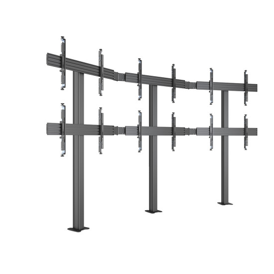 Stand Video Wall MBFMC 3x2U Multibrackets MB-4639, 32-65", brațe reglabile, max.30 kg/afisaj, montaj pe podea, negru