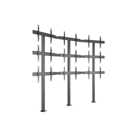 Stand Video Wall MBFMC 3x3U Multibrackets MB-4646, 32-65", brațe reglabile, max.30 kg/afisaj, montaj pe podea, negru