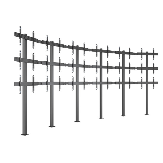 Stand Video Wall MBFMC 6x3U Multibrackets MB-4653, 32-65", brațe reglabile, max.30 kg/afisaj, montaj pe podea, negru