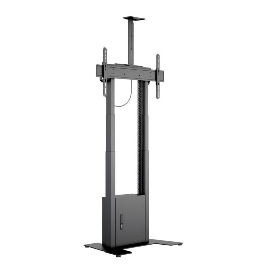 Stand TV motorizat de podea cu dulap si suport camera, Multibrackets MB-8588, 42-100", max.120kg, negru