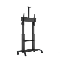 Stand TV mobil Multibrackets MB-6324, diagonala 60"-100", max. 90 kg, reglabil 1390-1740 mm, Negru, eligibil PNRAS/PNRR