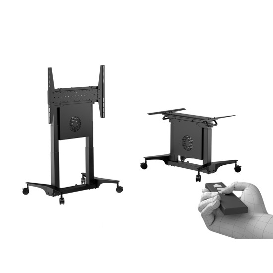 Stand mobil tip masa, motorizat cu telecomanda pentru Display &Touchscreen, Multibrackets MB-7104, 32"-86", max.100 kg