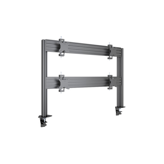 Suport pentru patru LCD Multibrackets MB-5544, montare pe masa cu clema, argintie