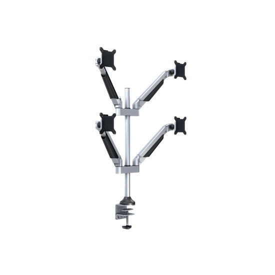 Suport 4 monitoare Gas Lift Multibrackets  MB-7228, 15"-32", min.2 - max.10 kg/monitor, argintiu