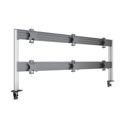 Suport pentru sase LCD Multibrackets MB-5551, montare pe masa cu clema, argintie