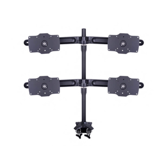 Suport 4 monitoare/LCD birou Multibrackets,15"-32", negru, 4 brate, cu clema prindere pe birou