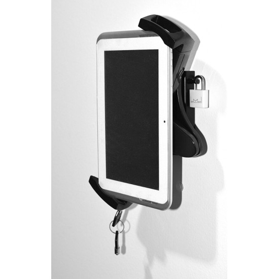 Suport tableta de perete Multibrackets 3497 + Blackmount PAD29-01 securizat si rotabil 360 grade in jurul axului