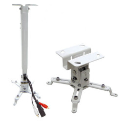Suport videoproiector tavan GATV2, reglabil 63-100 cm, max. 15 kg, alb