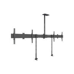 Suport dual display side by side, 32 – 75” cu polita pentru webcam si suport soundbar, Multibrackets MB-8915