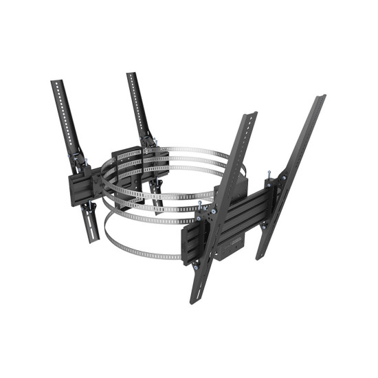 Suport TV dublu pe coloana, Multibrackets MB-9031, 32"-65", max.40kg/ecran, otel, negru