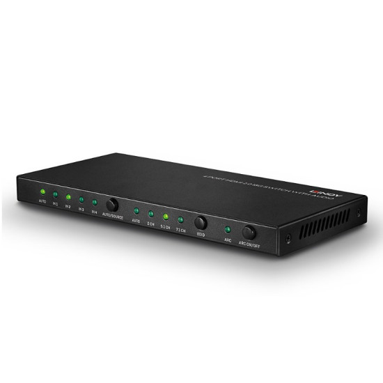 Switch HDMI 18G cu 4 porturi și audio, Lindy 38249
