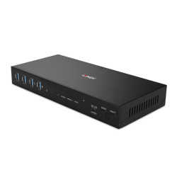Switch KVM cu 2 porturi HDMI 4K60, USB 3.0, două capete, Lindy 39314