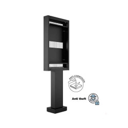 Totem Outdoor Pro Single pentru LG 49XE4F-M, Multibrackets MB-8101, 49", max.50kg, antifurt, negru