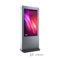 Totem de interior cu doua fete B04 , B04V55N-SAB, pentru display 55'', fara sticla frontala securizata